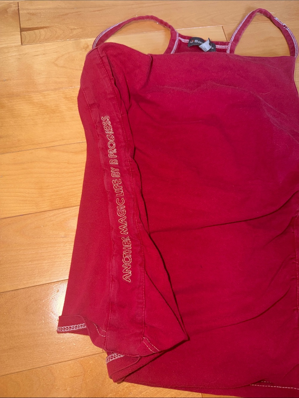 Red Ribbed Tank - Picture 2 of 4